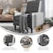Flash Furniture Ezra Mid-Century Modern LeatherSoft Upholstered Button Tufted Pushback Recliner in Light Gray SG-SX-80415N-LGY-GG - alternate 5